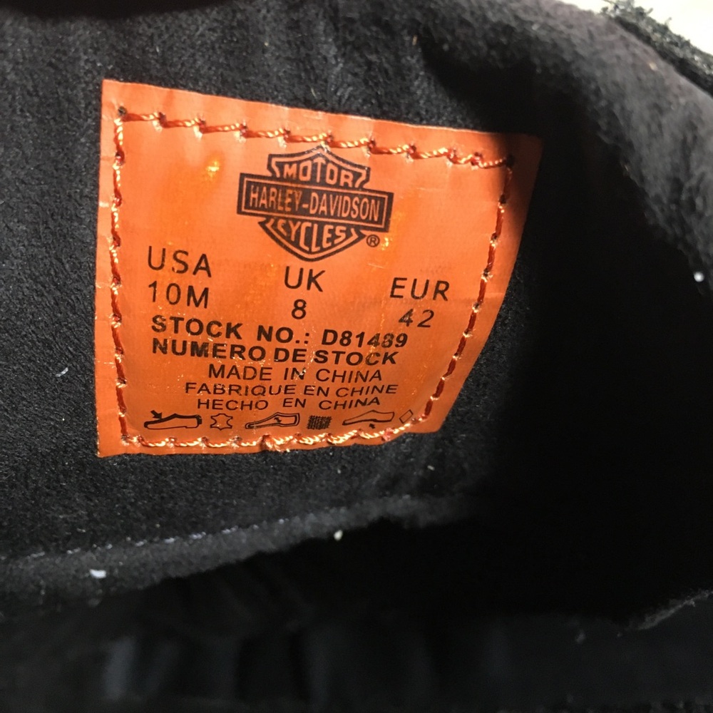 Women's HARLEY DAVIDSON Motorcycle D81489 Savannah Black Leather Boots Size 10 - Picture 11 of 11